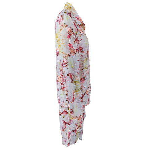 Fashion Women's Printed Shirt Set Two Piece Suit