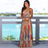 Fashion Women's Printed Strap Long Beach Dress