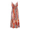 Fashion Women's Printed Strap Long Beach Dress