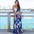 Fashion Women's Printed Strap Long Beach Dress