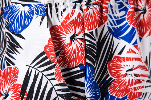 Fashionable Plus Size Men's Printed Beach Shorts