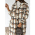 Fashionable Plus Size Women's Lapel Plaid Coat Outwear