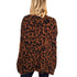 Fashionable Printed Turtleneck Sweater Women's Loose Knit