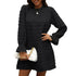 Fashionable Women's Bubble Long Sleeve Chiffon Dress