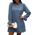 Fashionable Women's Bubble Long Sleeve Chiffon Dress