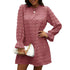 Fashionable Women's Bubble Long Sleeve Chiffon Dress