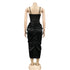 Fashionable Women's Spaghetti Strap Bodycon Slit Dresses
