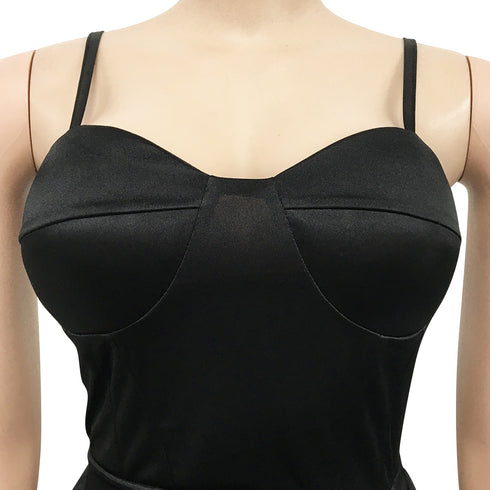 Fashionable Women's Spaghetti Strap Bodycon Slit Dresses