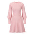 Fit Slim Knitted Round Collar Women's Sweater Dress