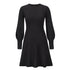 Fit Slim Knitted Round Collar Women's Sweater Dress