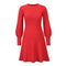 Fit Slim Knitted Round Collar Women's Sweater Dress
