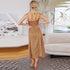 Fit Slim Slit Back Strap Long Dress for Women