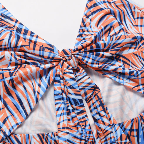 Fit Slim Slit Back Strap Long Dress for Women