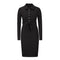 Fit Slim Women's Hip Wrap Long Sleeve Dress