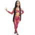 Fit Slim Women's Sexy Print Nightclub Two Piece Outfits