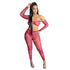 Fit Slim Women's Sexy Print Nightclub Two Piece Outfits