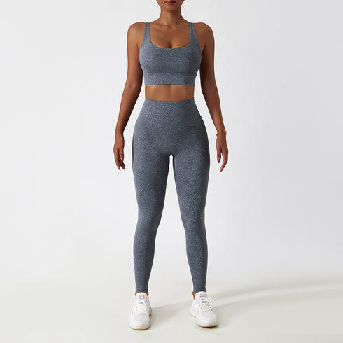 Floral Pattern Sports Yoga Vest Women's Activewear Sets