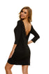 High Stretchy Women's Black Nightwear Nightdress Dress
