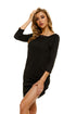 High Stretchy Women's Black Nightwear Nightdress Dress