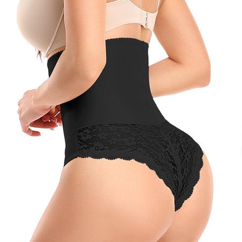 High Waist Tummy Control Butt Lifters Lace Panties for Women