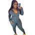Hooded Zip Up Sportswear Women's Two Piece Outfits