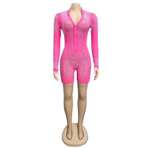 Hot Sale Individuality Women's Long Sleeve Shorts Rompers