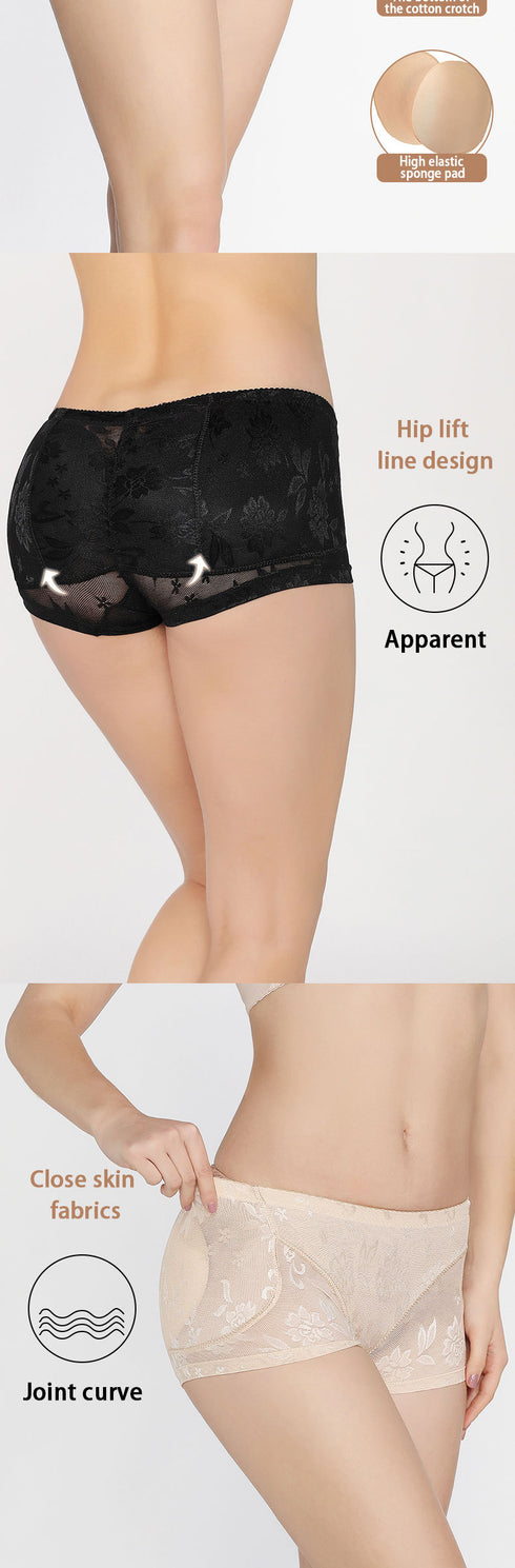 Hot Sale Women's Breathable Panties Hip Pads Boxer Shorts