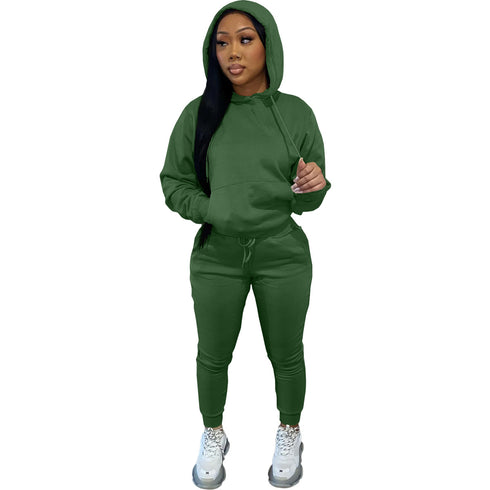 Individuality Women's Hoodie Sports Pants Two Piece Outfit