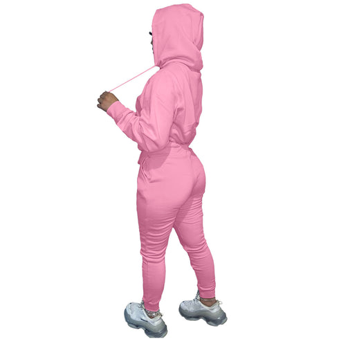 Individuality Women's Hoodie Sports Pants Two Piece Outfit
