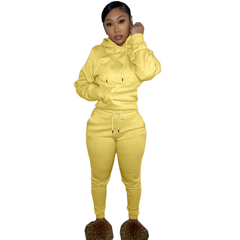 Individuality Women's Hoodie Sports Pants Two Piece Outfit