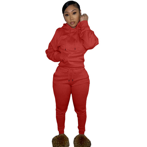 Individuality Women's Hoodie Sports Pants Two Piece Outfit