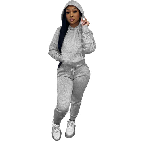 Individuality Women's Hoodie Sports Pants Two Piece Outfit