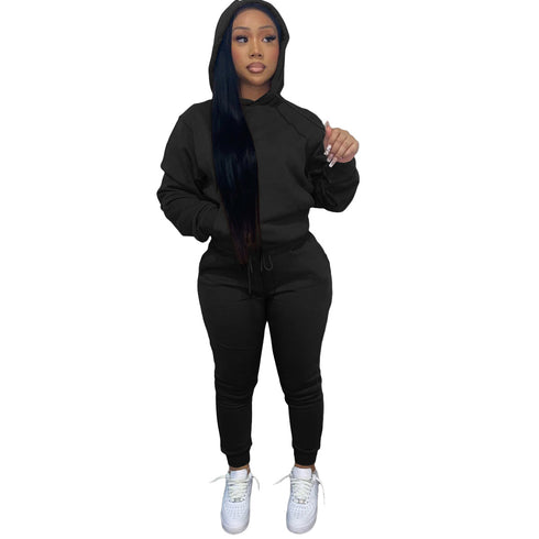 Individuality Women's Hoodie Sports Pants Two Piece Outfit