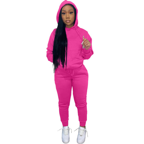 Individuality Women's Hoodie Sports Pants Two Piece Outfit