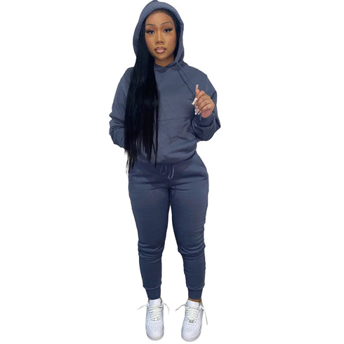 Individuality Women's Hoodie Sports Pants Two Piece Outfit