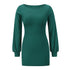 Knitted Hip Wrap Women's Party Sweater Dress