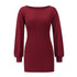 Knitted Hip Wrap Women's Party Sweater Dress