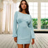 Knitted Hip Wrap Women's Party Sweater Dress