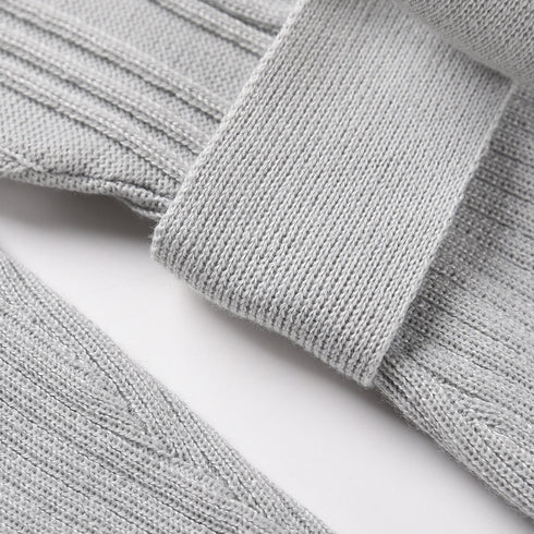 Knitted Long Sleeves Round Collar Women's Sweater Dress