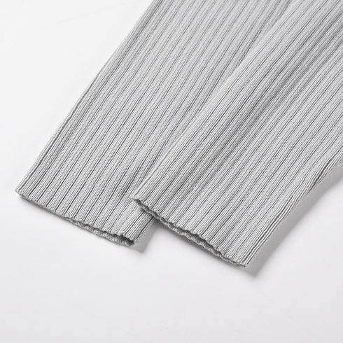 Knitted Long Sleeves Round Collar Women's Sweater Dress