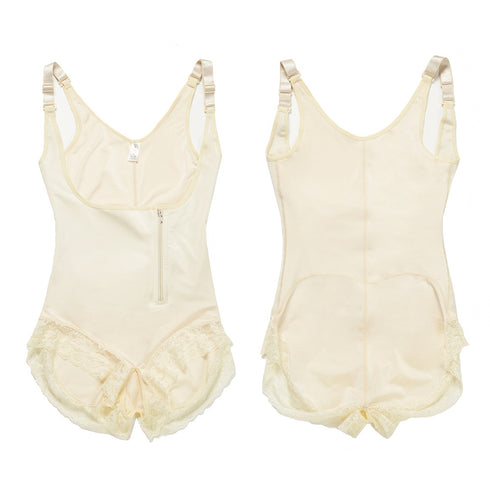 Lace Women's Butt Lifter Side Zip Latex Body Shaper