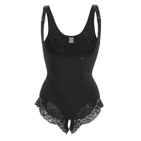 Lace Women's Butt Lifter Side Zip Latex Body Shaper