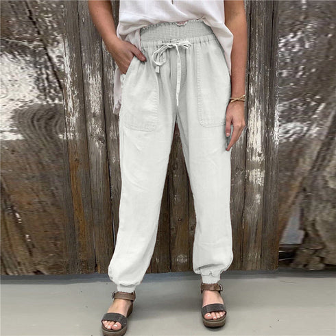 Lantern Casual Pants Women's Pure Color Trousers