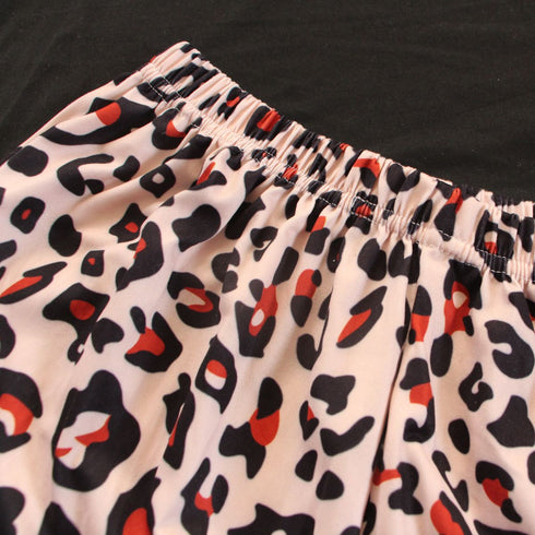 Leopard Patchwork Women's Shorts Loungewear Pajama Sets