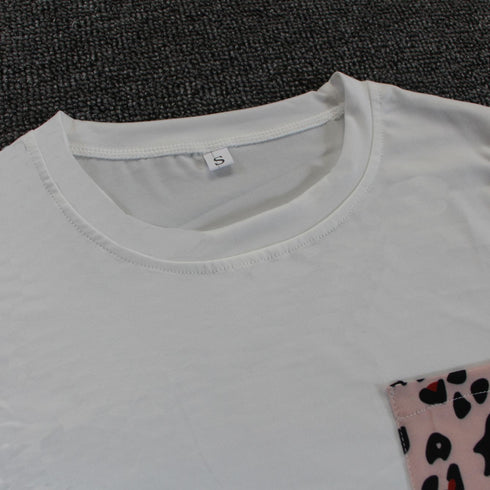 Leopard Patchwork Women's Shorts Loungewear Pajama Sets