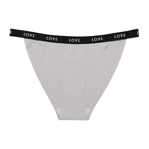 Letter Print Women's Mid Waisted Underwear Brief Panties
