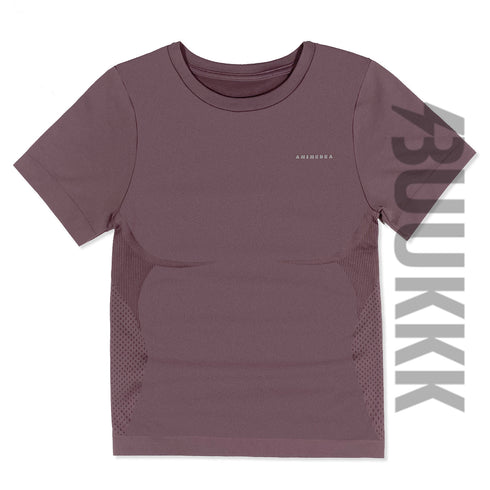 Letter Women's Athletic Yoga Stretchy T-Shirt Top