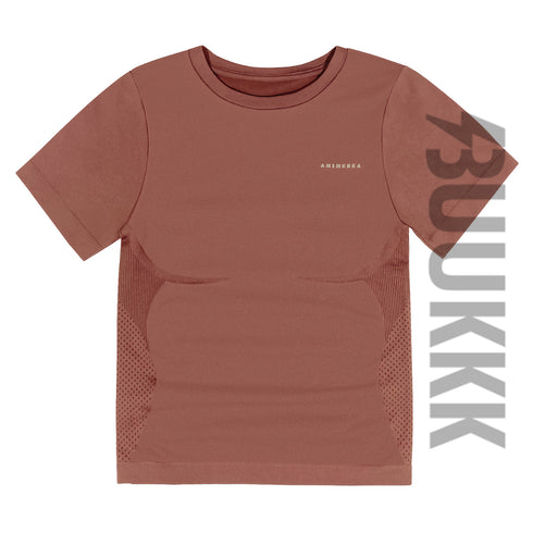 Letter Women's Athletic Yoga Stretchy T-Shirt Top