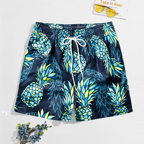 Lightweight Men's Loose Fit Funny Printed Quick Dry Swim Shorts