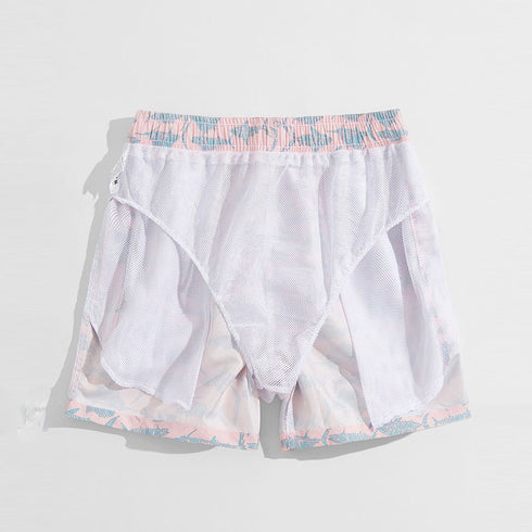 Lightweight Men's Loose Fit Funny Printed Quick Dry Swim Shorts